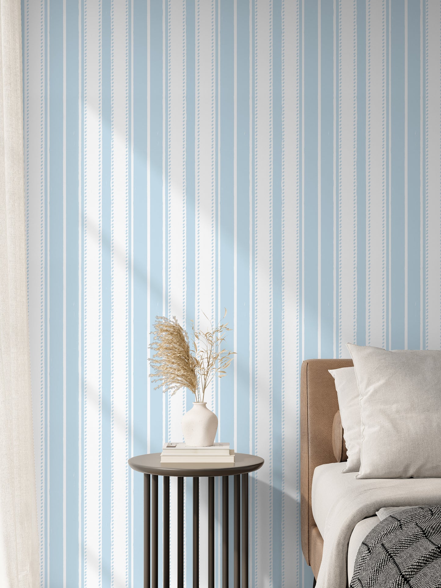 powder blue stripe wallpaper removable peel and stick wallpaper