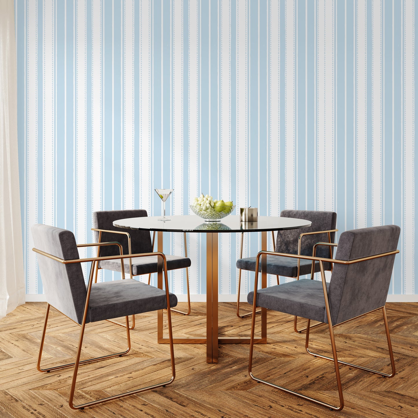 powder blue stripe wallpaper removable peel and stick wallpaper