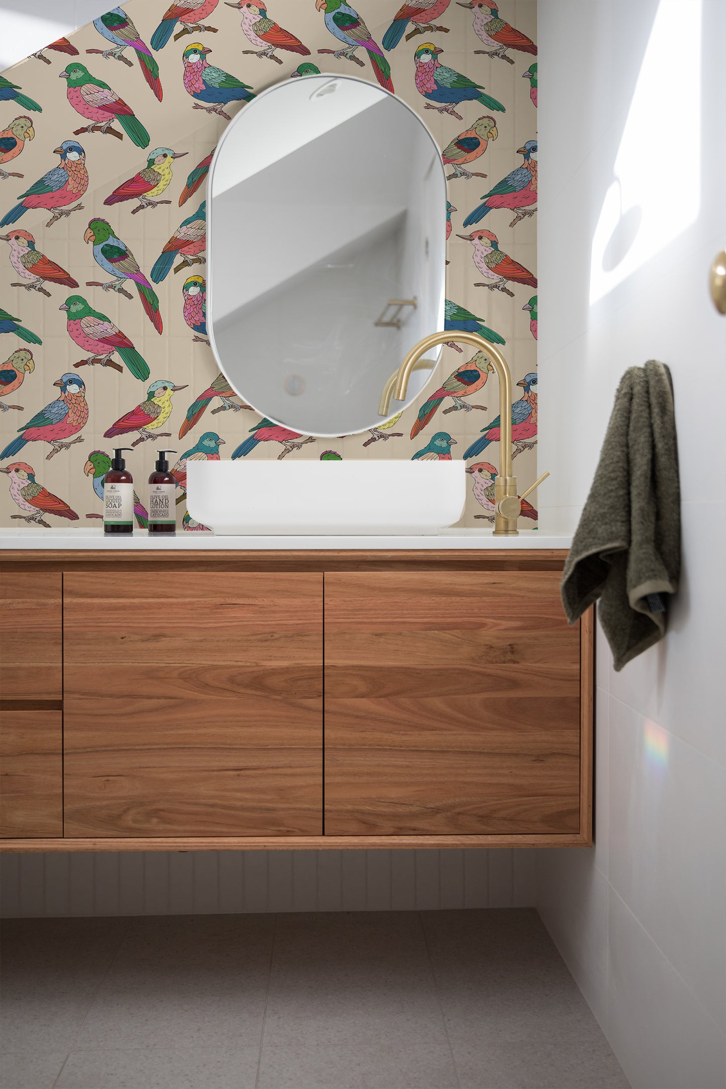 Dancing swans removable peel and stick wallpaper