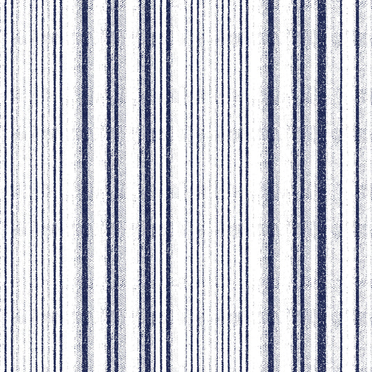 Navy blue striped removable peel and stick wallpaper