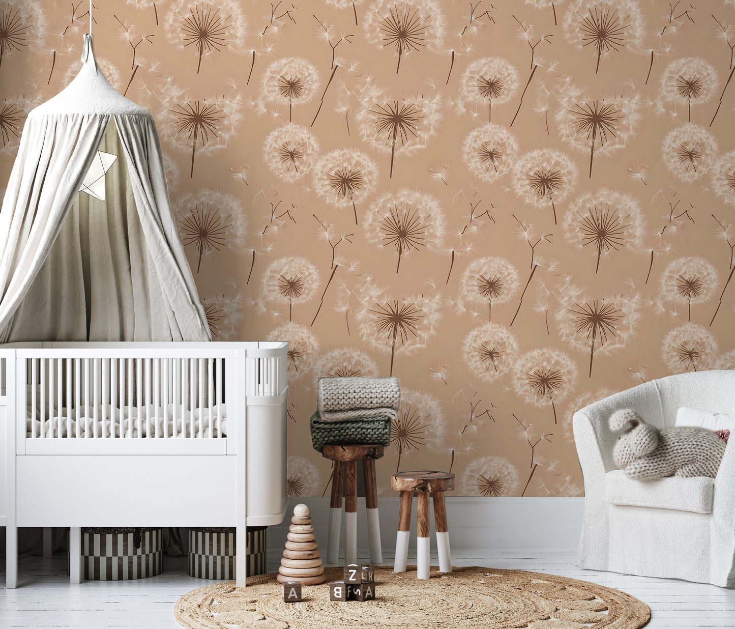 Dandelion Wish removable peel and stick wallpaper