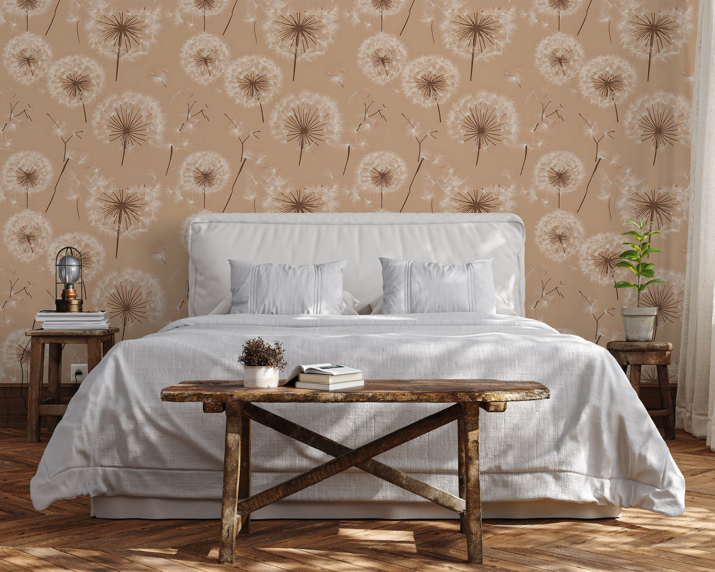 Dandelion Wish removable peel and stick wallpaper