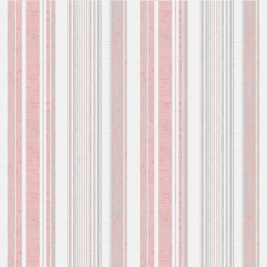 French Country linen pink striped removable peel and stick wallpaper