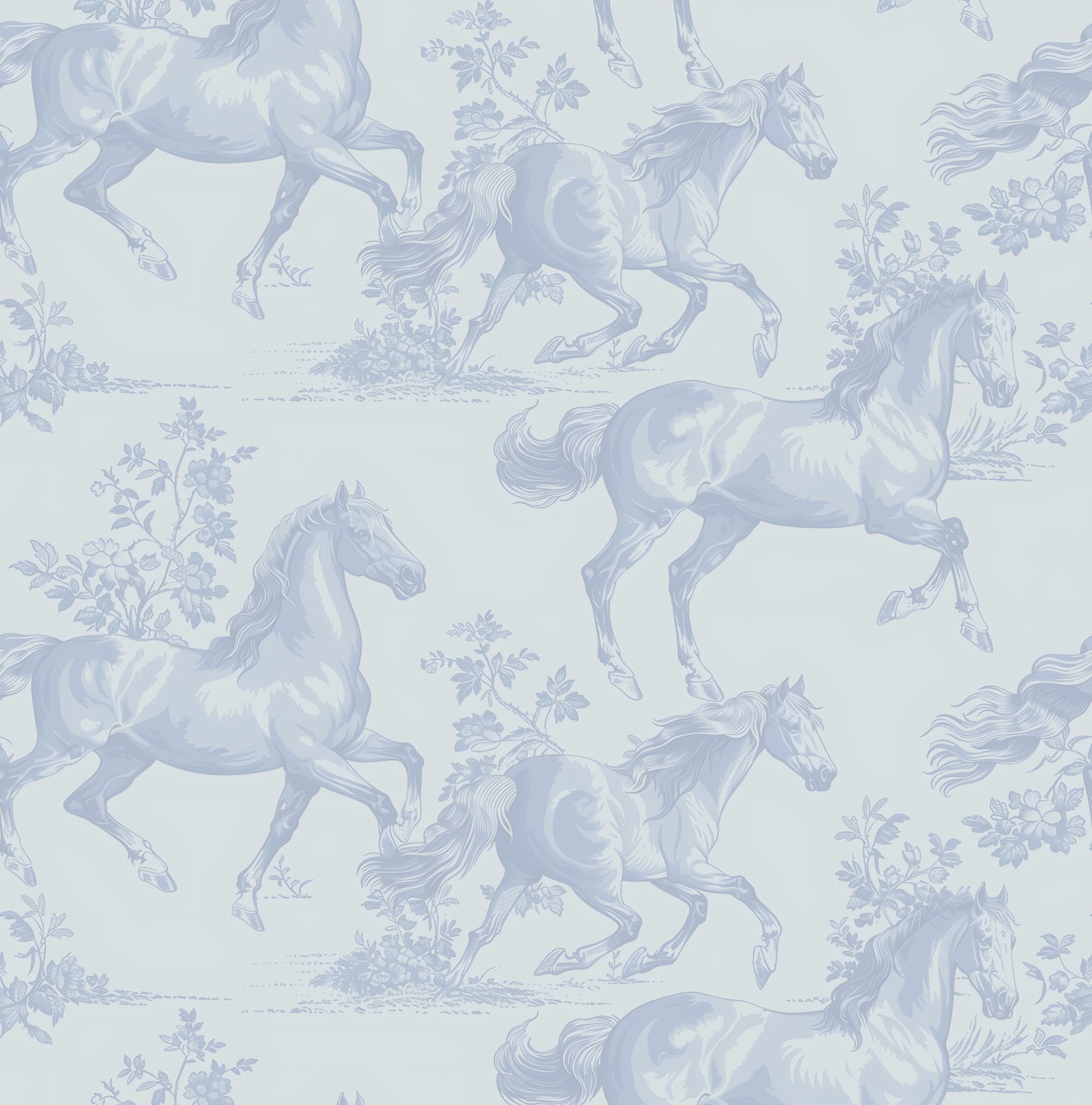 Western Horse Toile removable peel and stick wallpaper