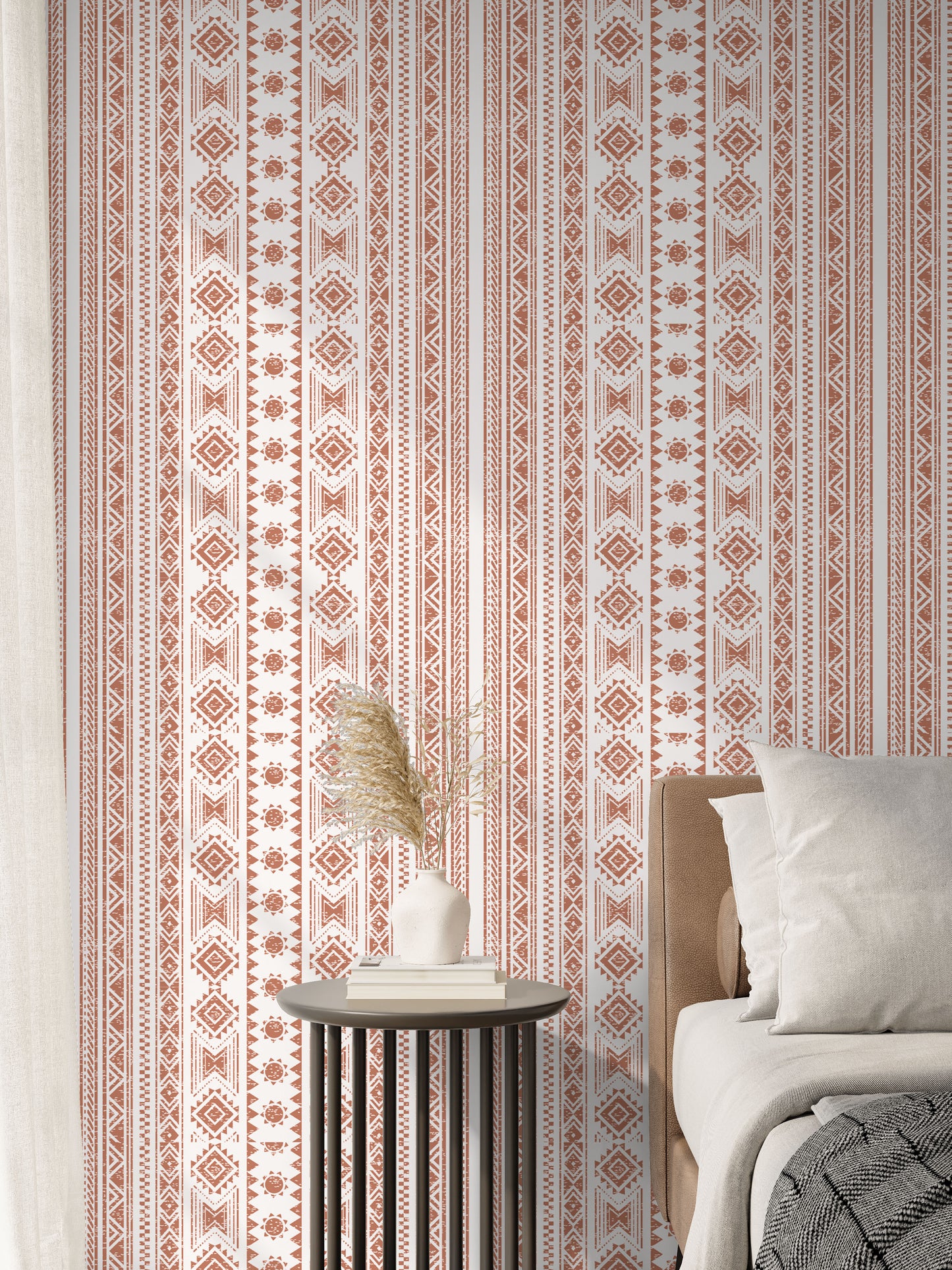 Southwestern stone Ikat Removable Peel And Stick Wallpaper