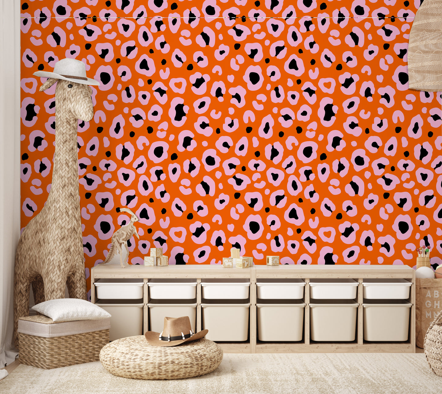 Modern Cheetah Print Removable Peel And Stick Wallpaper