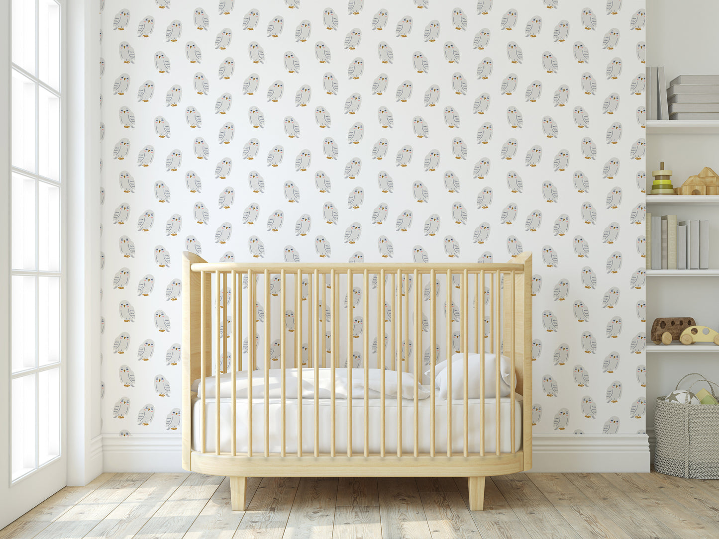 Hedwig Owl removable peel and stick wallpaper