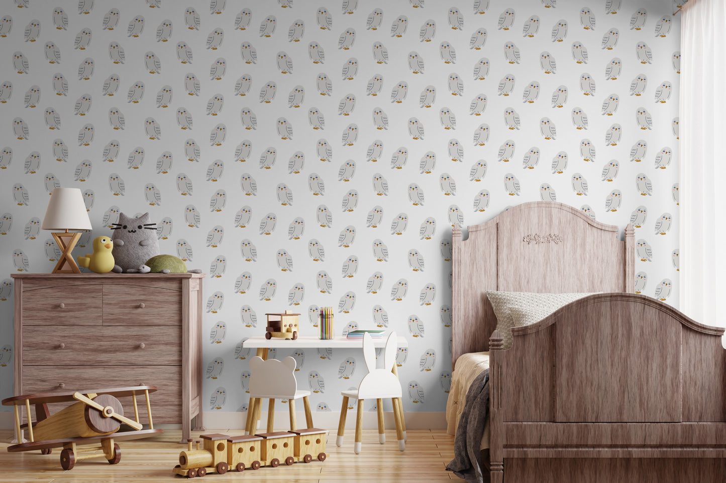 Hedwig Owl removable peel and stick wallpaper