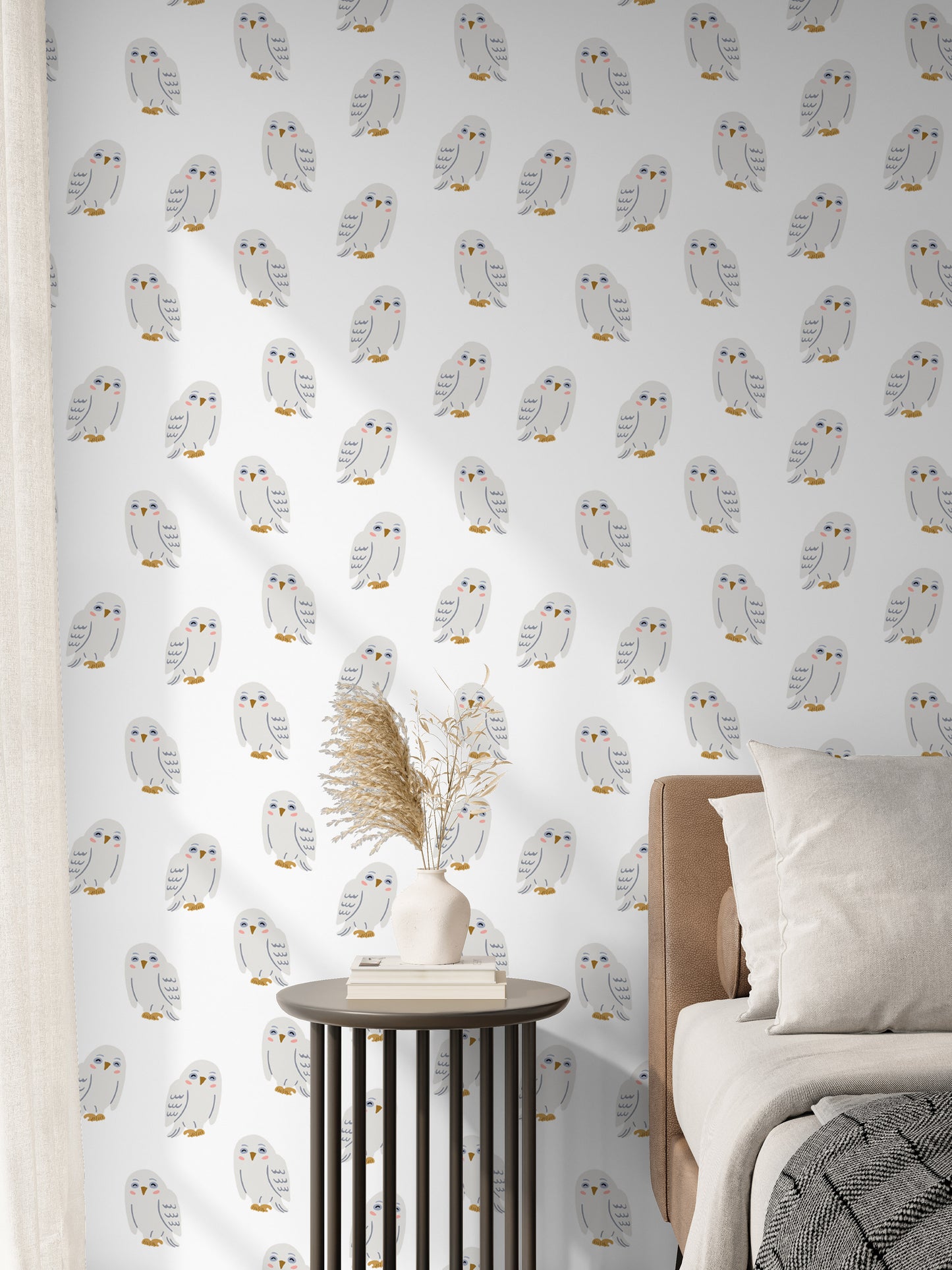 Hedwig Owl removable peel and stick wallpaper