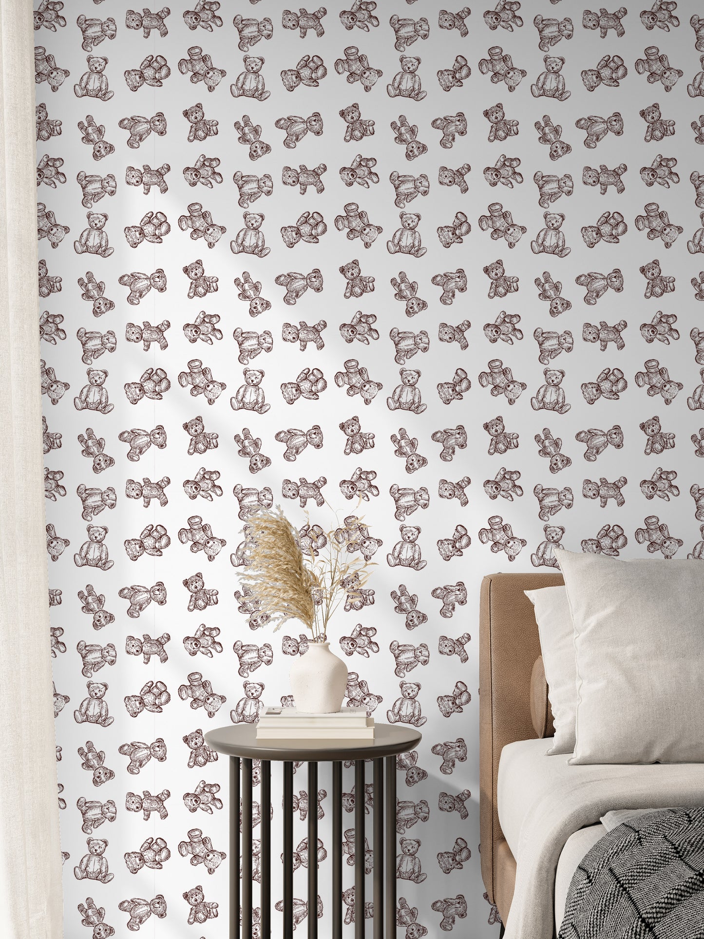 Teddy Bear removable peel and stick wallpaper