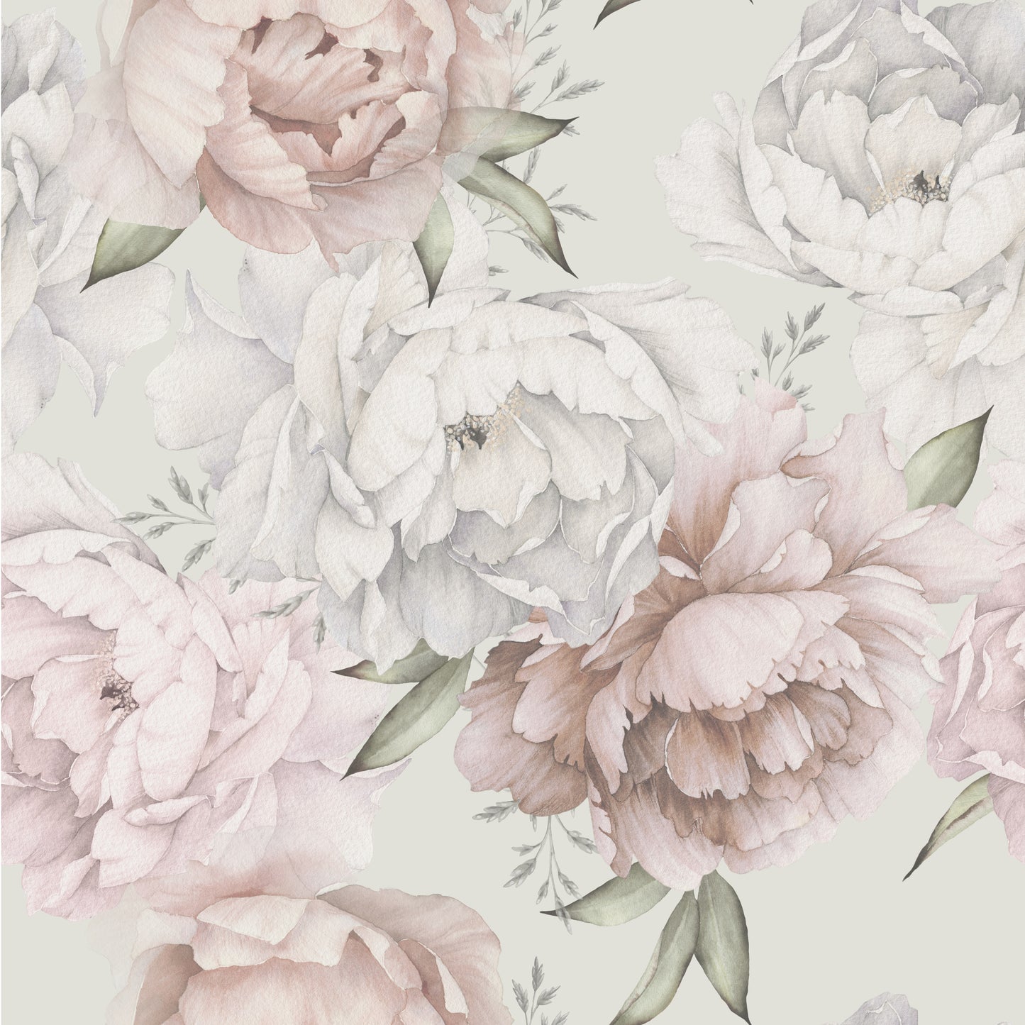 Always Lady Like Pastel Peony Removable Peel And Stick Wallpaper