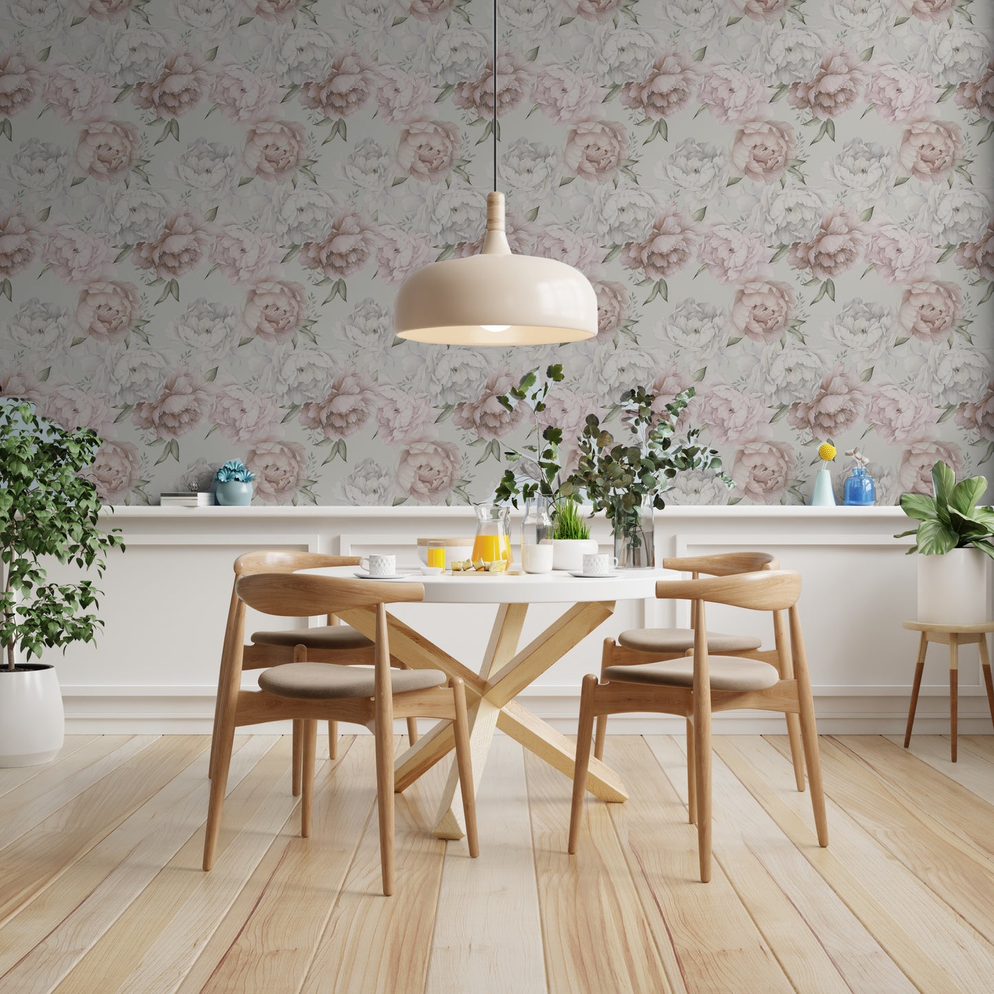 Always Lady Like Pastel Peony Removable Peel And Stick Wallpaper