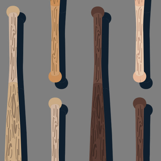 Baseball Bats Removable Peel And Stick Wallpaper