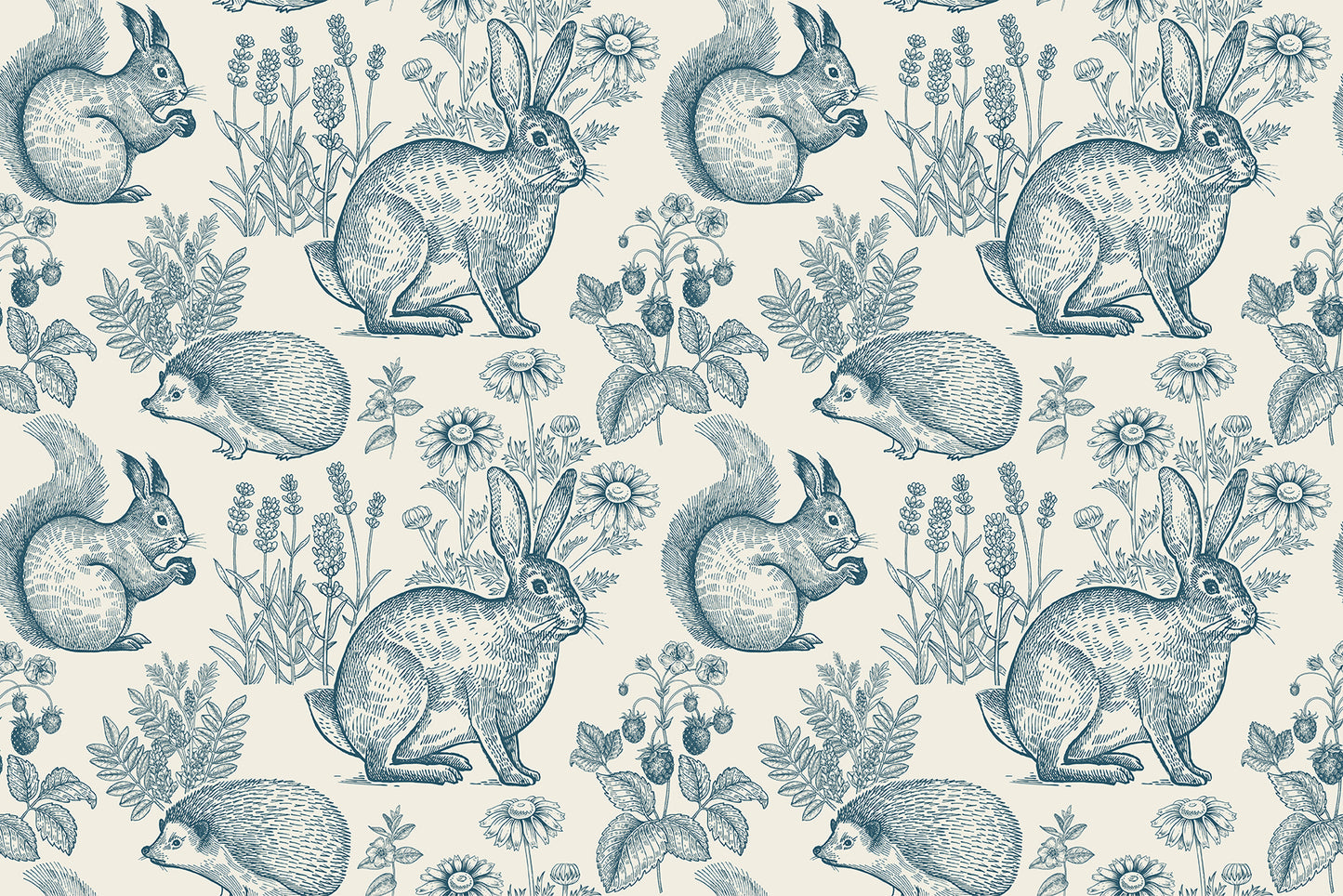 Chubby Bunnies Peel And Stick Removable Wallpaper