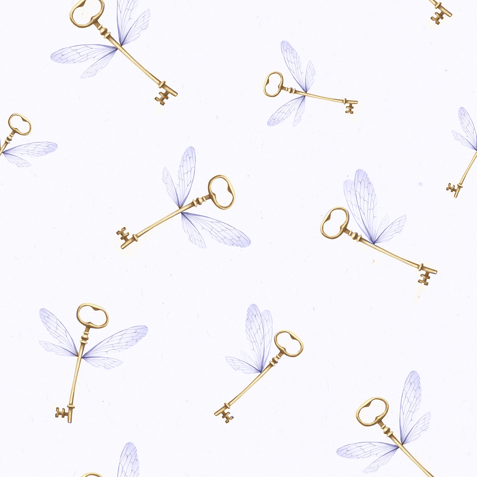 Purple Flying Keys Wizardly Wallpaper – Little Chickadee Walls