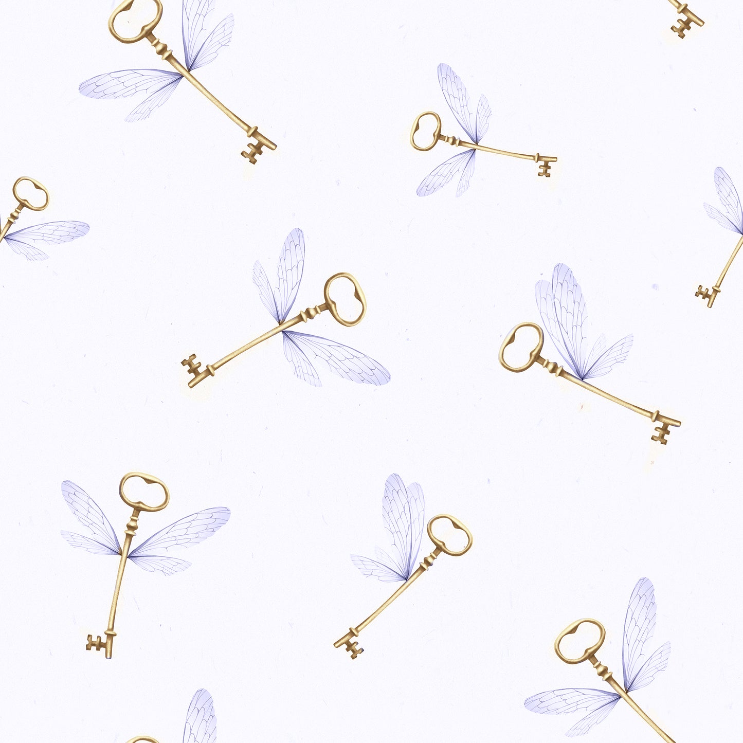 Purple Flying Keys Wizardly Wallpaper