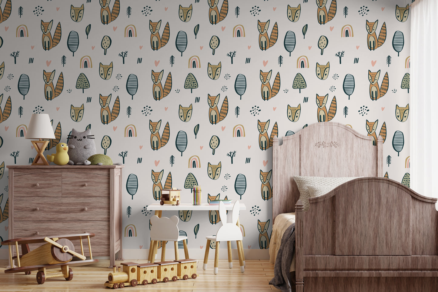 Fox In The Forest Removable Peel And Stick Wallpaper
