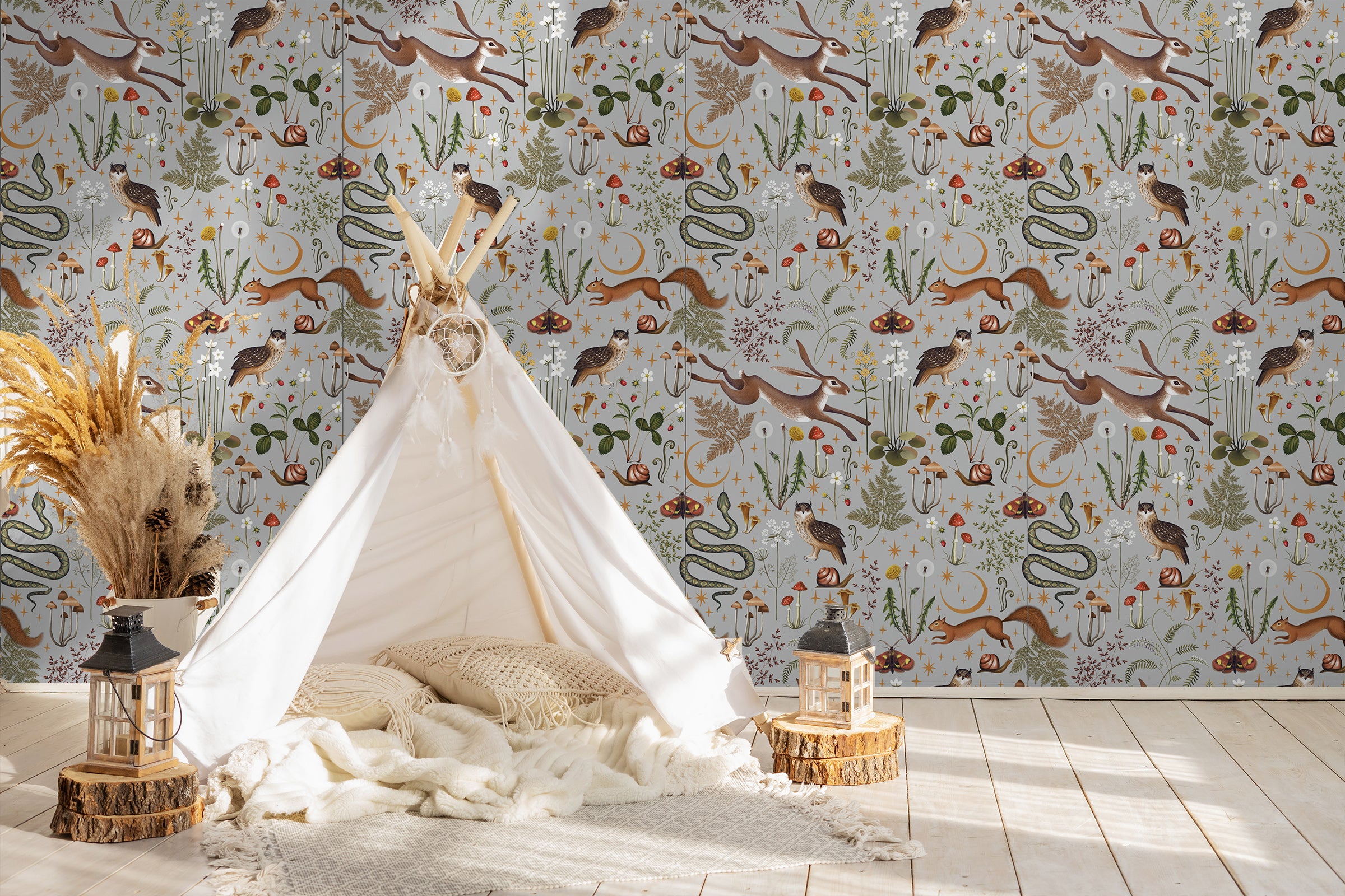 LasPalmaHome Enchanted Forest Peel  Stick Wallpaper  The Build by Temple   Webster