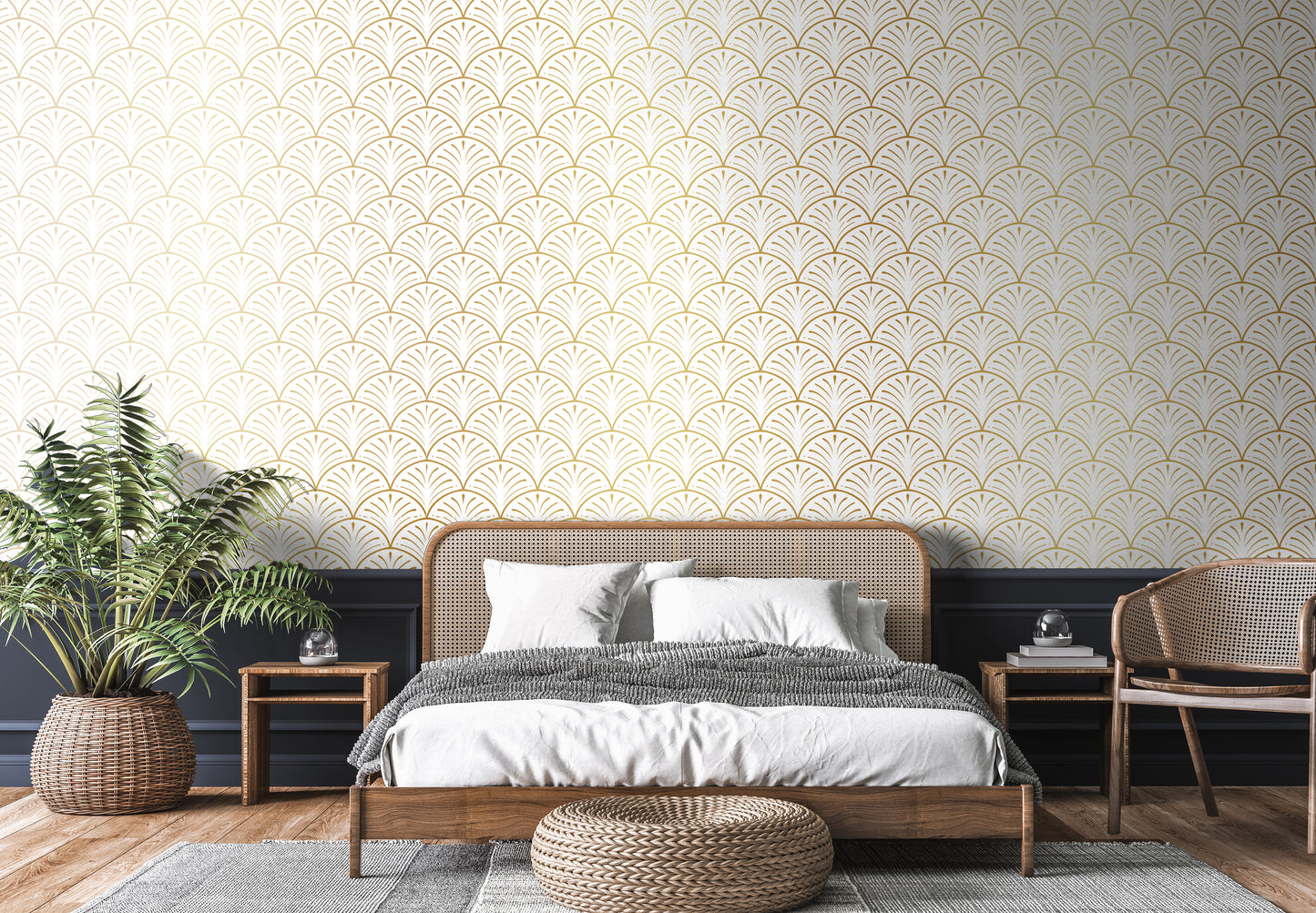 Gold Art Deco Removable Peel And Stick Wallpaper