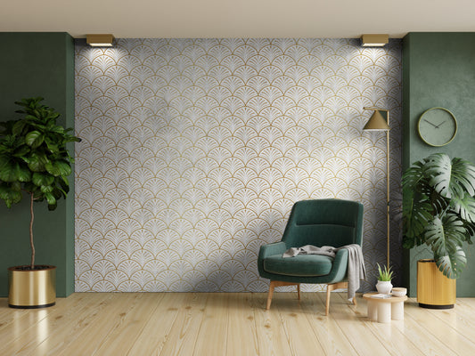 Gold Art Deco Removable Peel And Stick Wallpaper