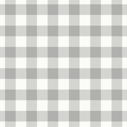 Gray Gingham Removable Peel And Stick Wallpaper