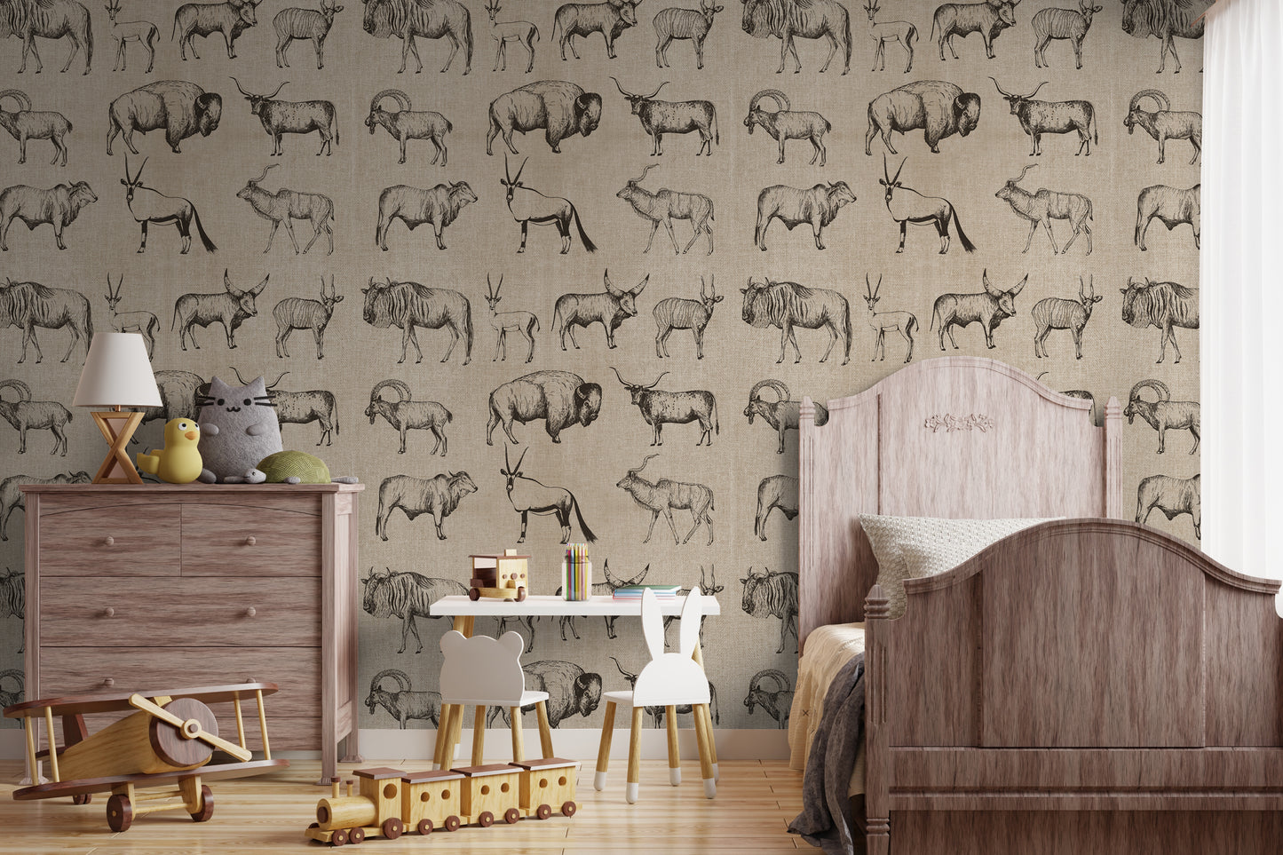 Buffalo And Bison Removable Peel And Stick Wallpaper