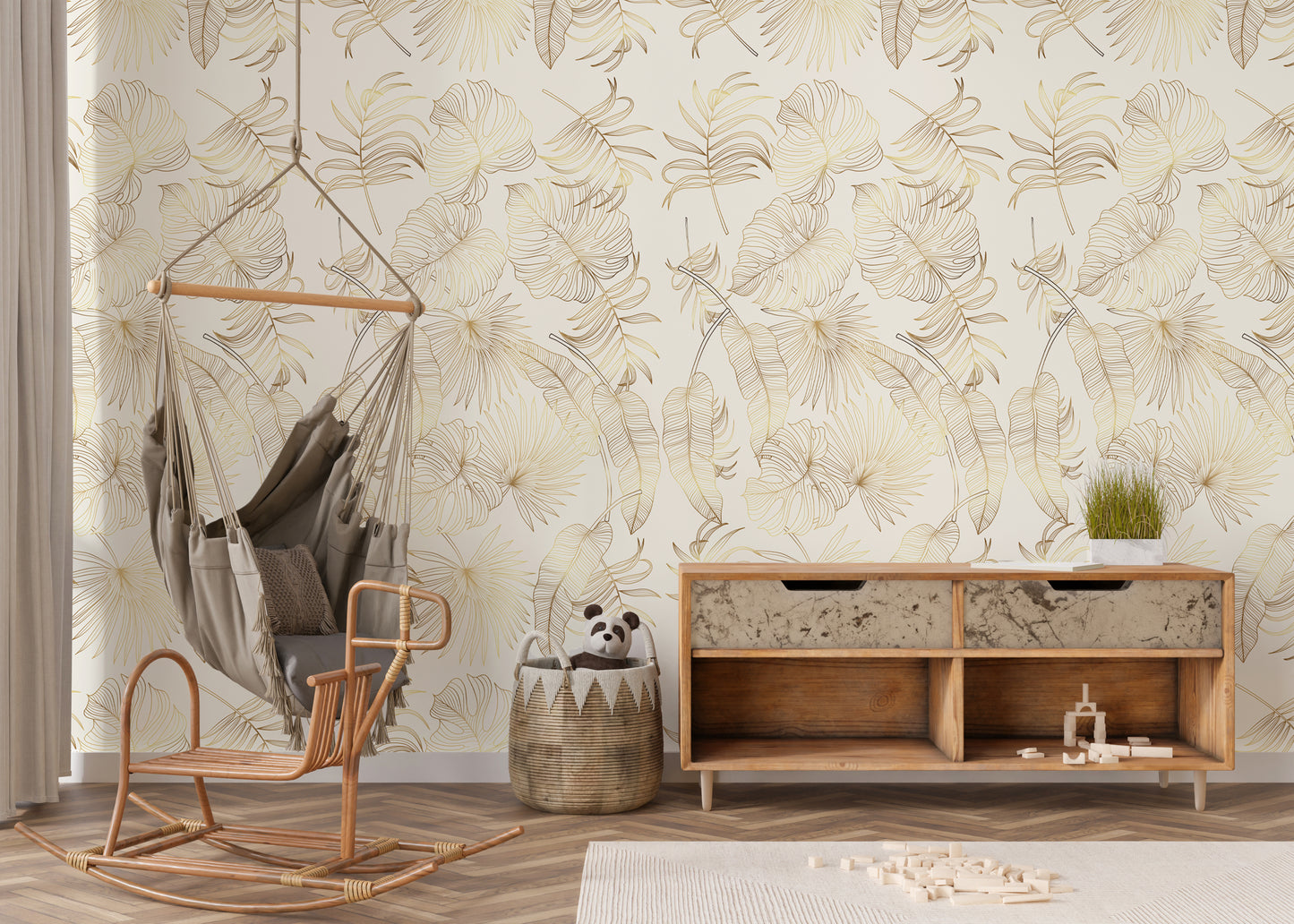 Lainey'S Leaves Removable Peel And Stick Wallpaper