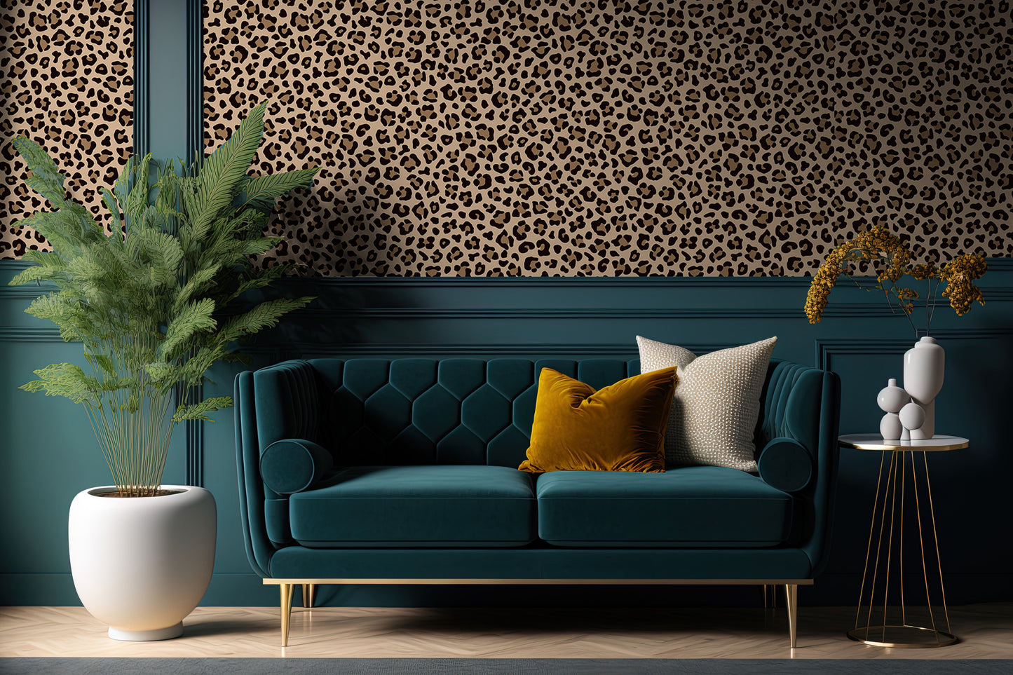 Leopard Print Removable Peel And Stick Wallpaper