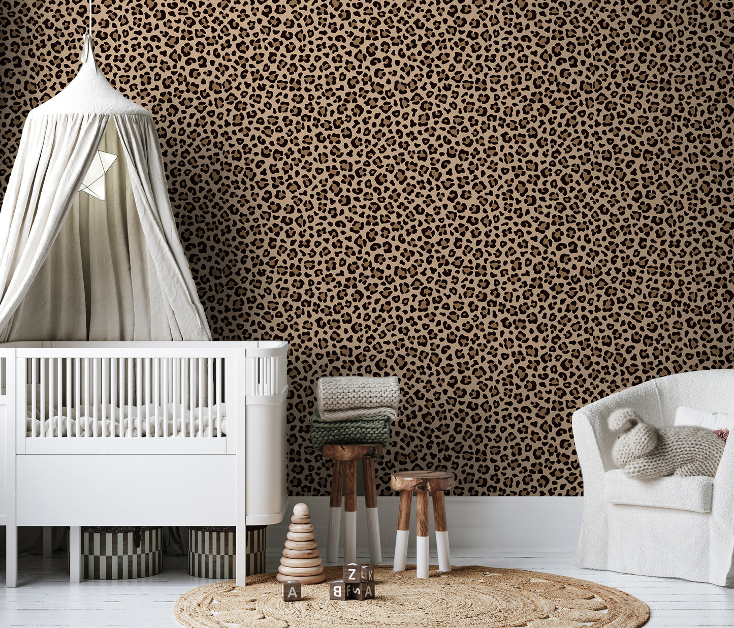 Lazy Leopard Removable Peel And Stick Wallpaper
