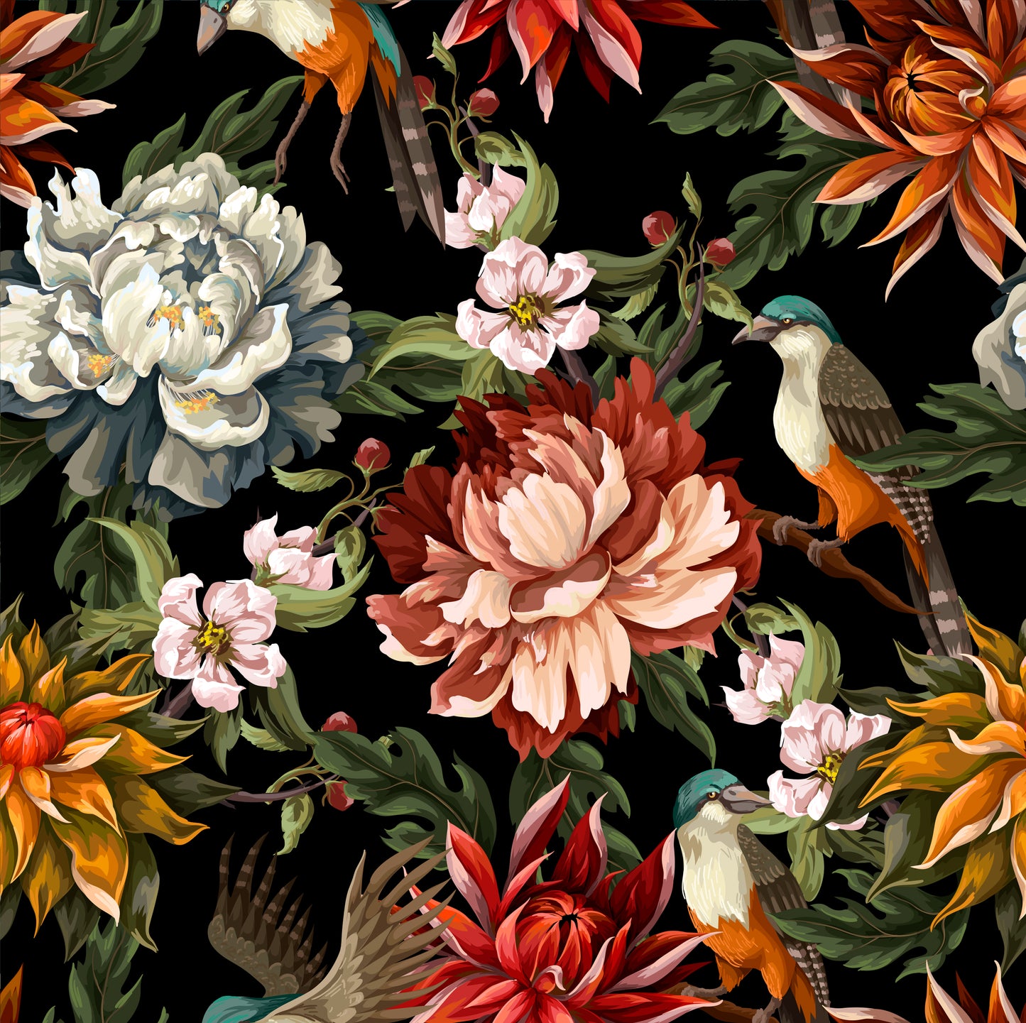 Midnight In The Garden Removable Peel And Stick Wallpaper