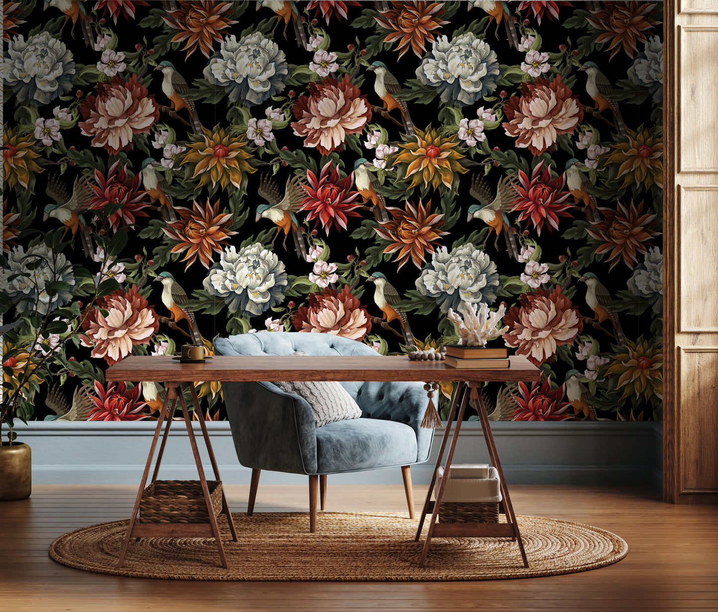 Midnight In The Garden Removable Peel And Stick Wallpaper