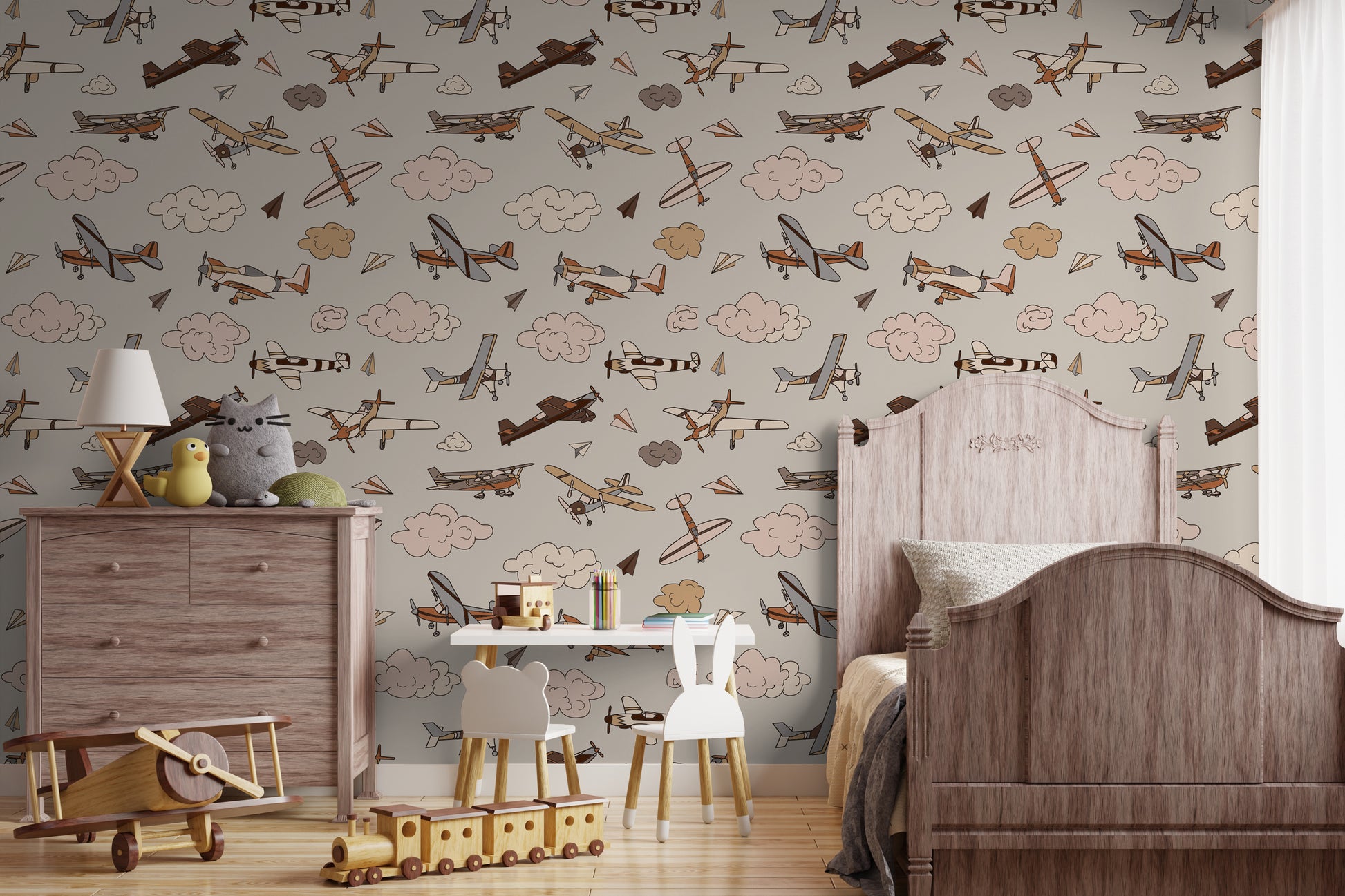 Neutral Peel and Stick Removable Wallpaper