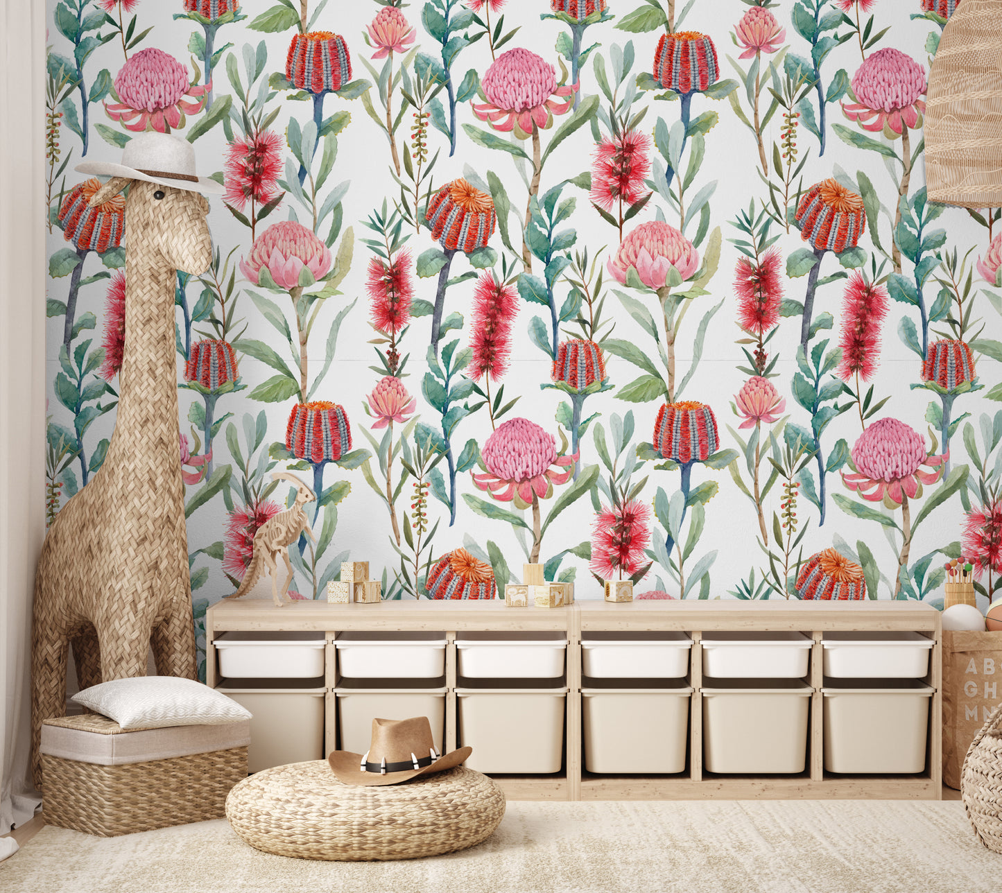 Watercolor Wildflower Removable Peel And Stick Wallpaper