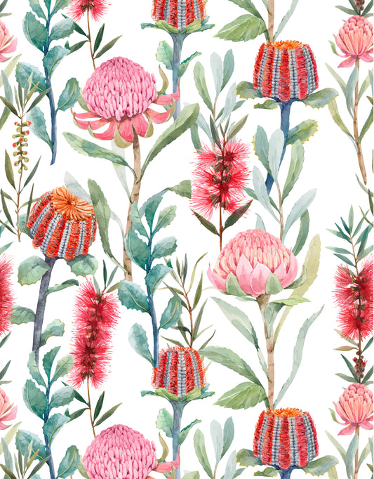 Watercolor Wildflower Removable Peel And Stick Wallpaper