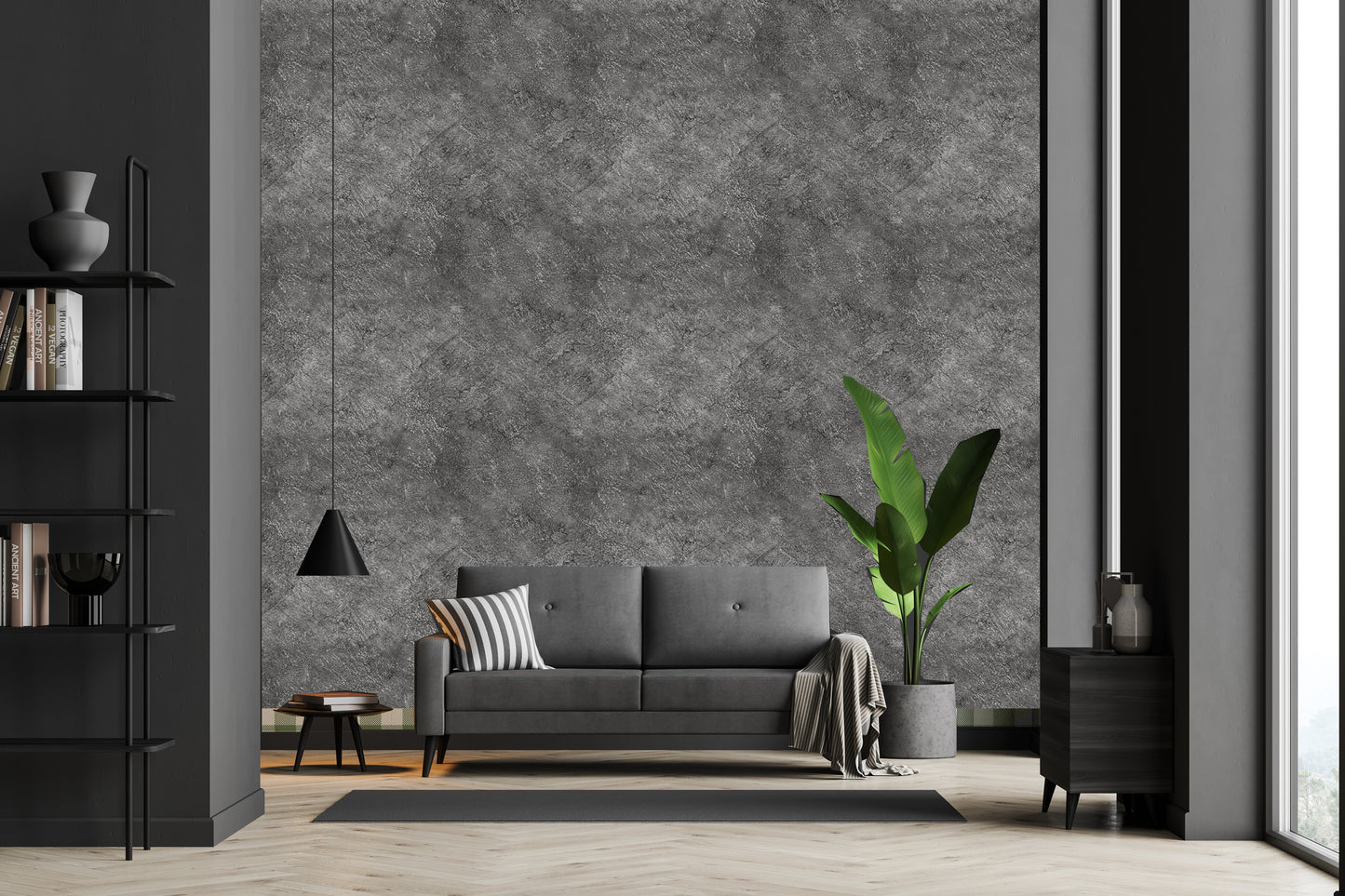 Gray Concrete Removable Peel And Stick Wallpaper