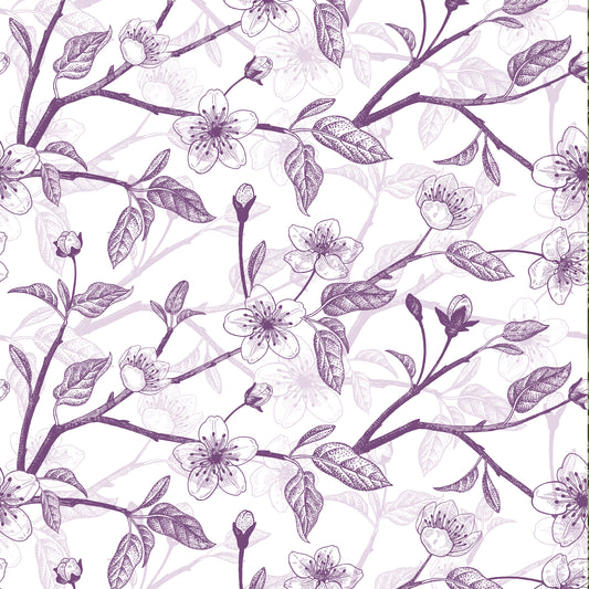 Pink Cherry Blossom pattern wallpaper