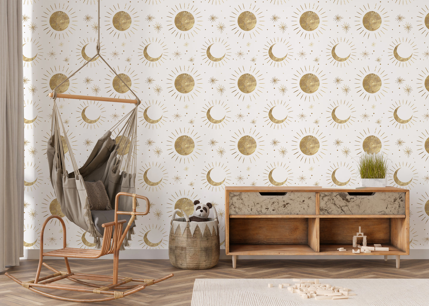 Moon And Back Removable Peel And Stick Wallpaper