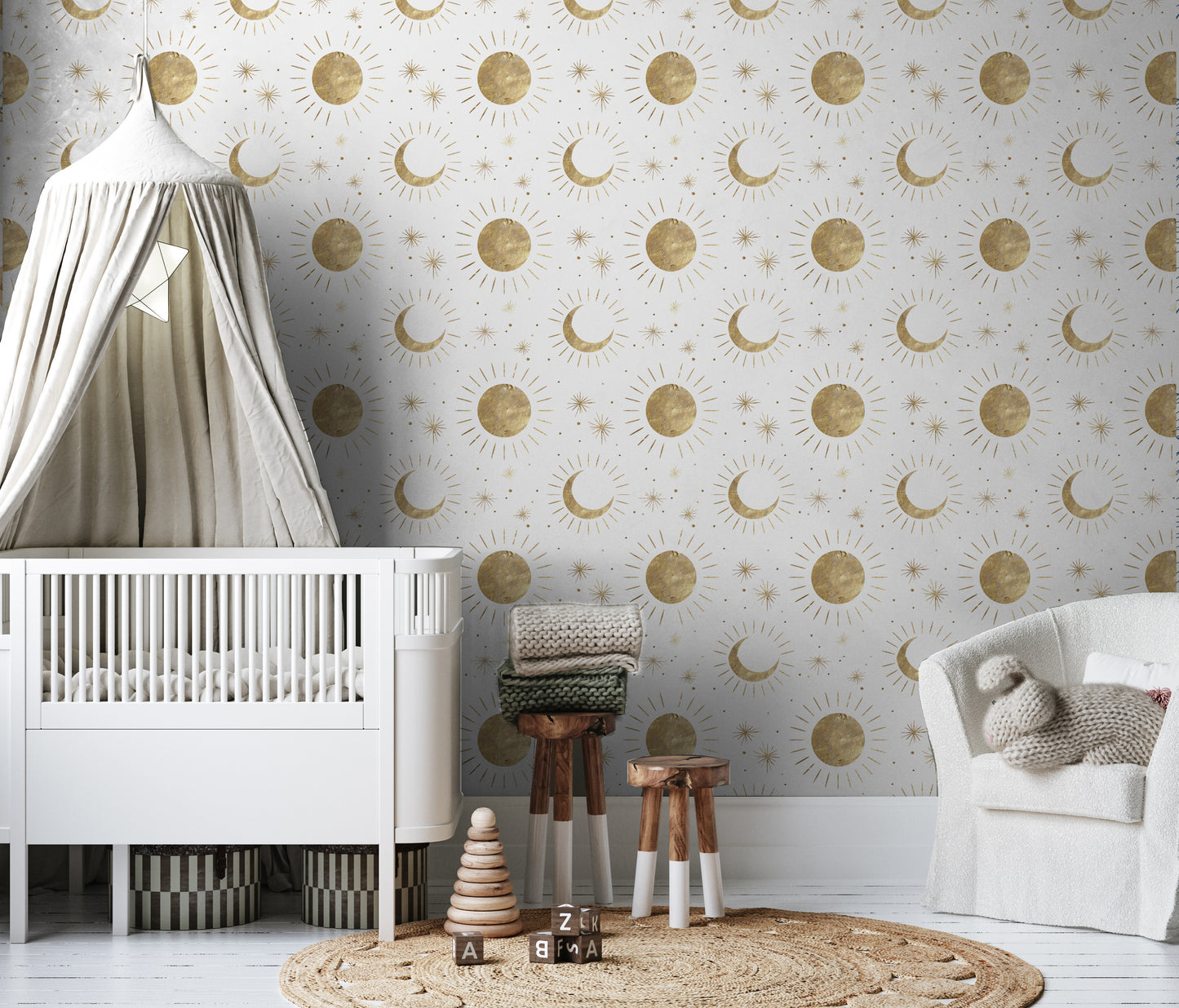 Moon And Back Removable Peel And Stick Wallpaper