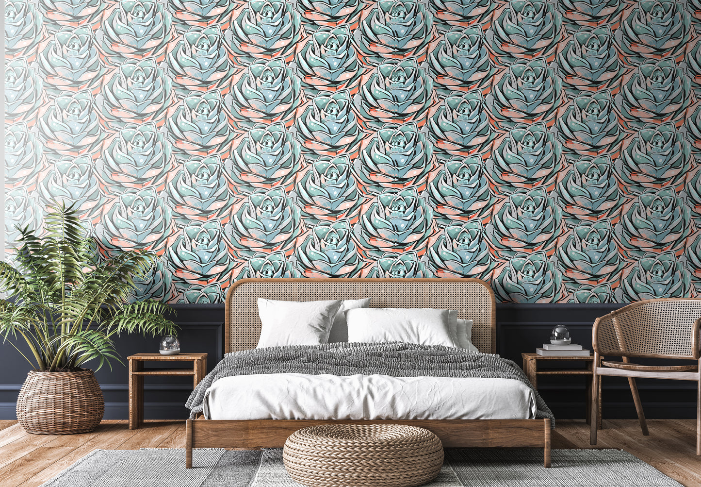 Sweet Succulent Removable Peel And Stick Wallpaper
