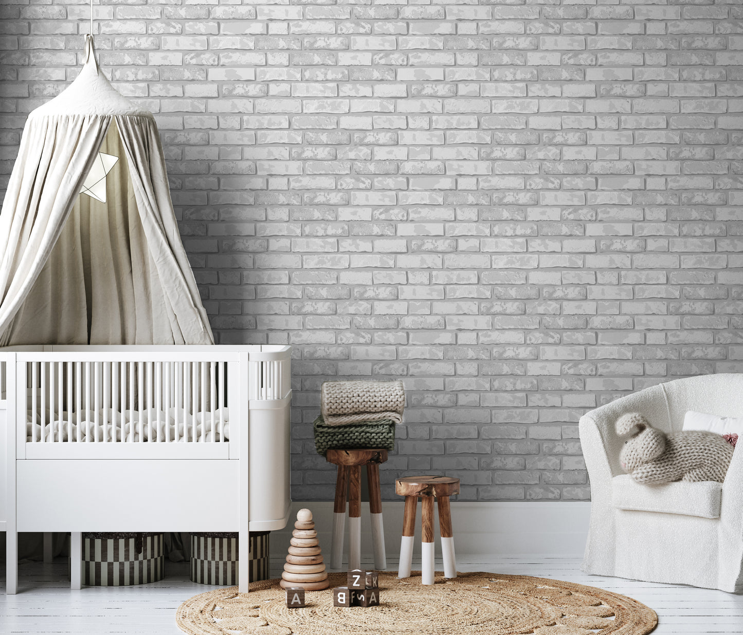 Whitewashed Brick Removable Peel And Stick Wallpaper